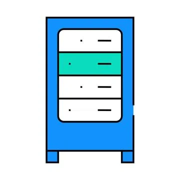 Data center server icon color illustration Stockillustratie