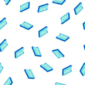 Data center server isometric icon seamless pattern 스톡 일러스트