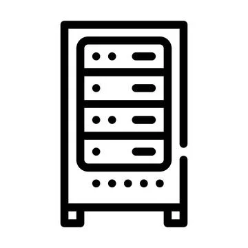 Data center server line icon vector illustration 스톡 일러스트