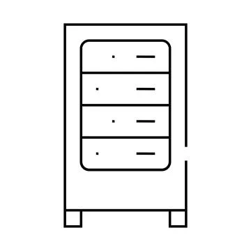 Data center server line icon vector illustration イラスト素材