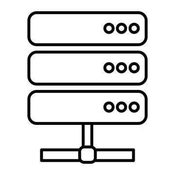 Data center server line style icon Stock Illustration