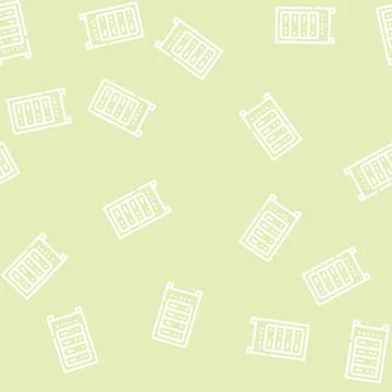 Data center server line vector seamless pattern Stock Illustration