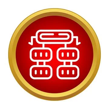 Data center server network infrastructure technology icon Stock Illustration