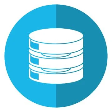 Data center server network shadow blue circle Stock Illustration