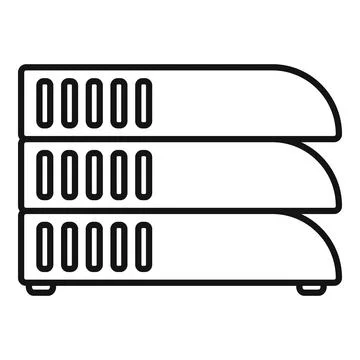 Data center server providing cloud computing services Illustrazione stock