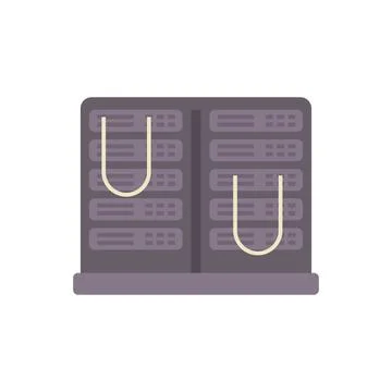 Data center server providing cloud computing services icon Stock Illustration