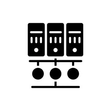 Data Center Server Rack Architecture Icon Stock Illustration