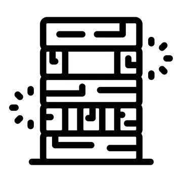 Data center server rack being accessed displaying loading animation Stock Illustration