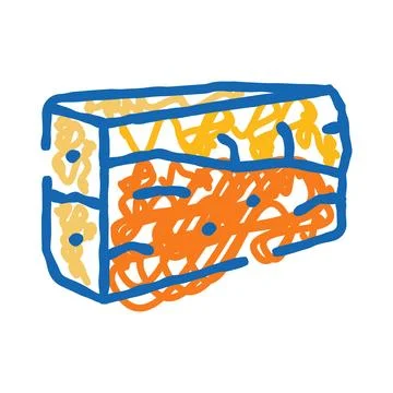 Data center server rack drawing technology concept Illustrazione stock