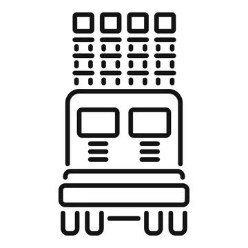 Data center server rack icon showing cloud computing network 스톡 일러스트