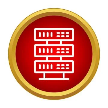 Data center server rack icon representing computing technology Illustrazione stock