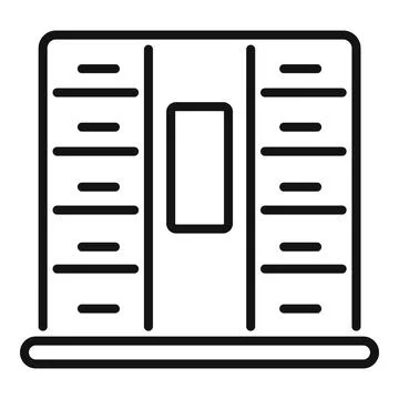 Data center server rack storing information イラスト素材