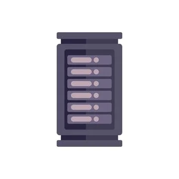 Data center server rack storing digital information Illustrazione stock