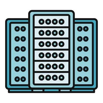 Data center server racks storing information technology concept イラスト素材