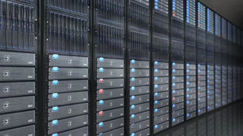 Data Center Server Room - dolly shot Stock-Footage 41345698