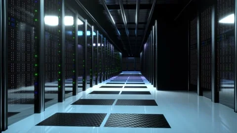 Data Center Server Room Stock Footage 142185541