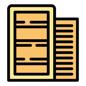 Data center server room hosting big data icon vector outline イラスト素材