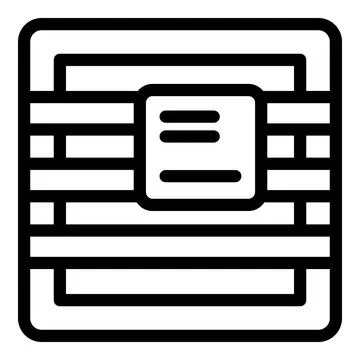 Data center server room icon showing network connection Illustrazione stock