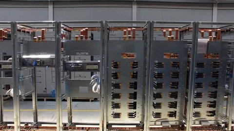 Data center server room network. Scene. Servers close-up Stock Footage 104802603