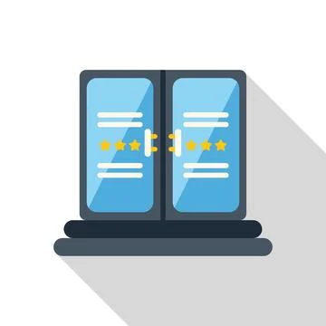 Data center server room receiving five star feedback rating Stock Illustration