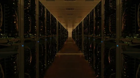 Data center server room seamless loop Stockbeeldmateriaal 56672537