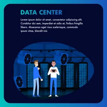 Data Center Server Room. Storage Control Equipment Stock Illustration