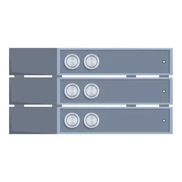 Data center server stack providing cloud computing services Stock Illustration