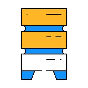 Data center server for storage file icon color illustration Illustrazione stock