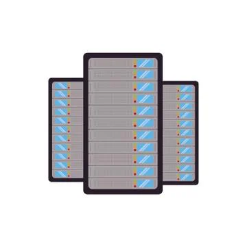 Data center server technology storage 스톡 일러스트