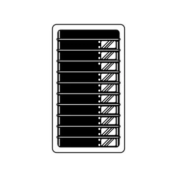 Data center server technology storage line shadow Stock Illustration