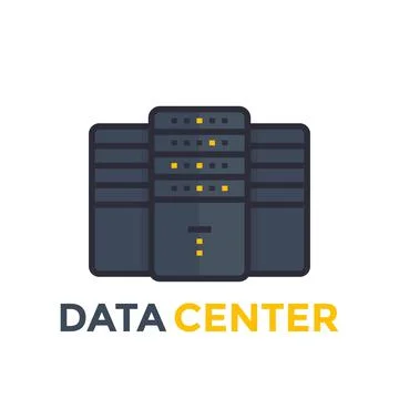 Data center, server vector icon Stock Illustration
