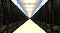 Data center servers endless corridor loop centre 2 back HD Footage