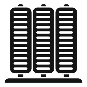 Data center servers generating heat requiring cooling system 스톡 일러스트