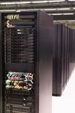 Data center servers Stock Photos