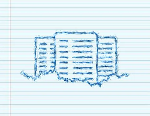 Data center. sketch icon. Mainframe service concept banner, server rack. Server イラスト素材