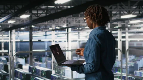 Data center software developer panicking after receiving critical error Stock Footage 310276508