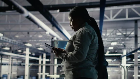 Data center software developers deploy machine learning software Stock Footage 314686405