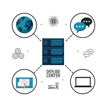 Data center storage Stock Illustration