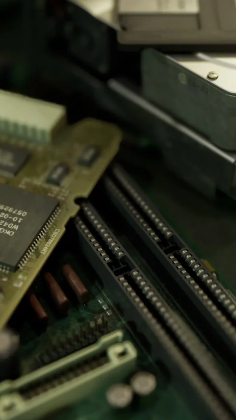 Data center technician performing memory upgrade in hardware environment Video stock 326350605