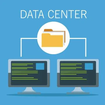 Data center technology icons イラスト素材