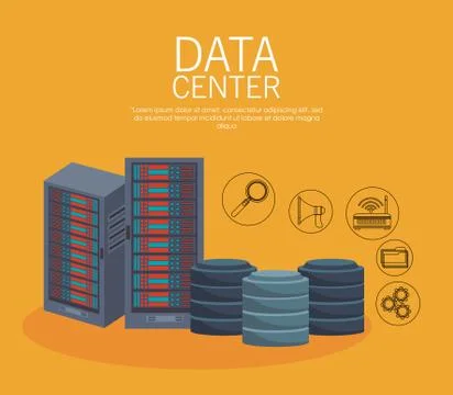 Data center technology イラスト素材