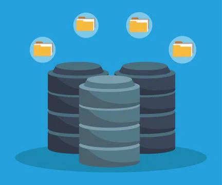Data center technology 库存插图