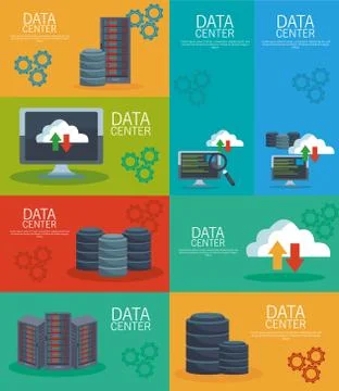Data center technology Stock Illustration