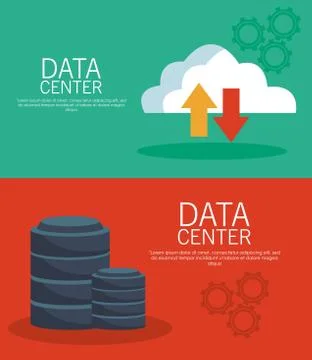 Data center technology Stockillustratie