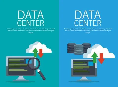Data center technology イラスト素材