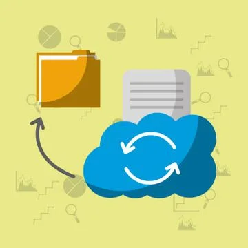 Data center technology Stock Illustration