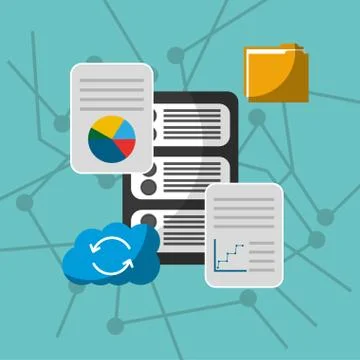 Data center technology Stock Illustration