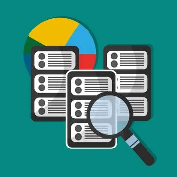 Data center technology Illustrazione stock