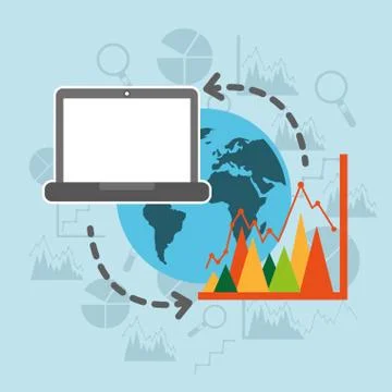 Data center technology 库存插图