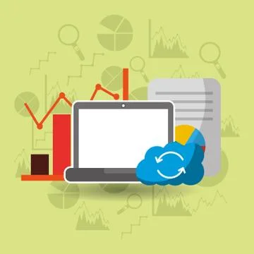 Data center technology Illustrazione stock